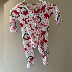 Caden Lane Festive Baby Onesie with Red and Green Accents